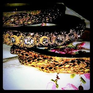 Goldtone bangles